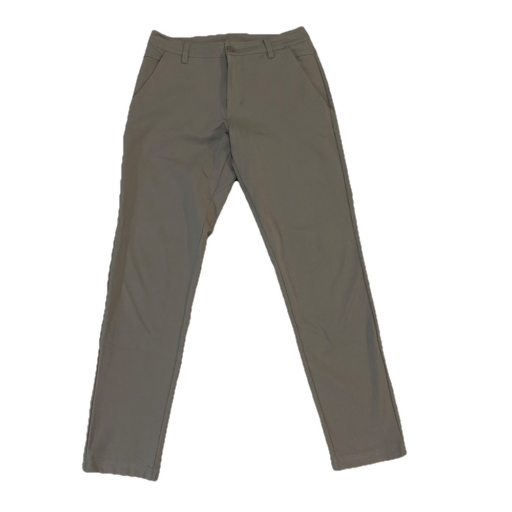 Bylt Basic Mens Sz 32 (30x29) Taupe Gray Pant 2.0 Performance Slim Chino Tapered